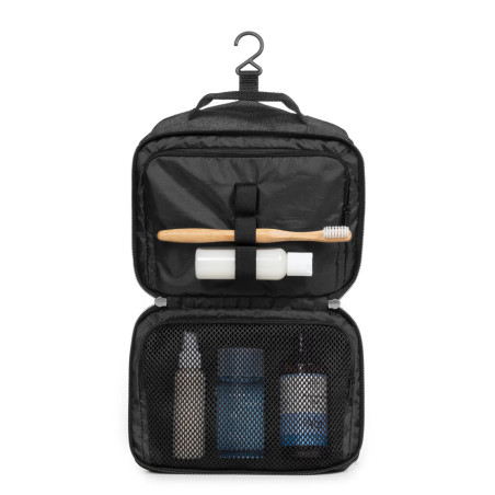 Eastpak Road Kit Faded Flora Trousse de Toilette Déparlant 77h Black Denim ouvert