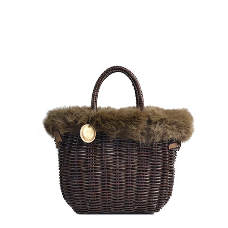 Le Voyage en Panier Moscopelli Small Cabas Brown