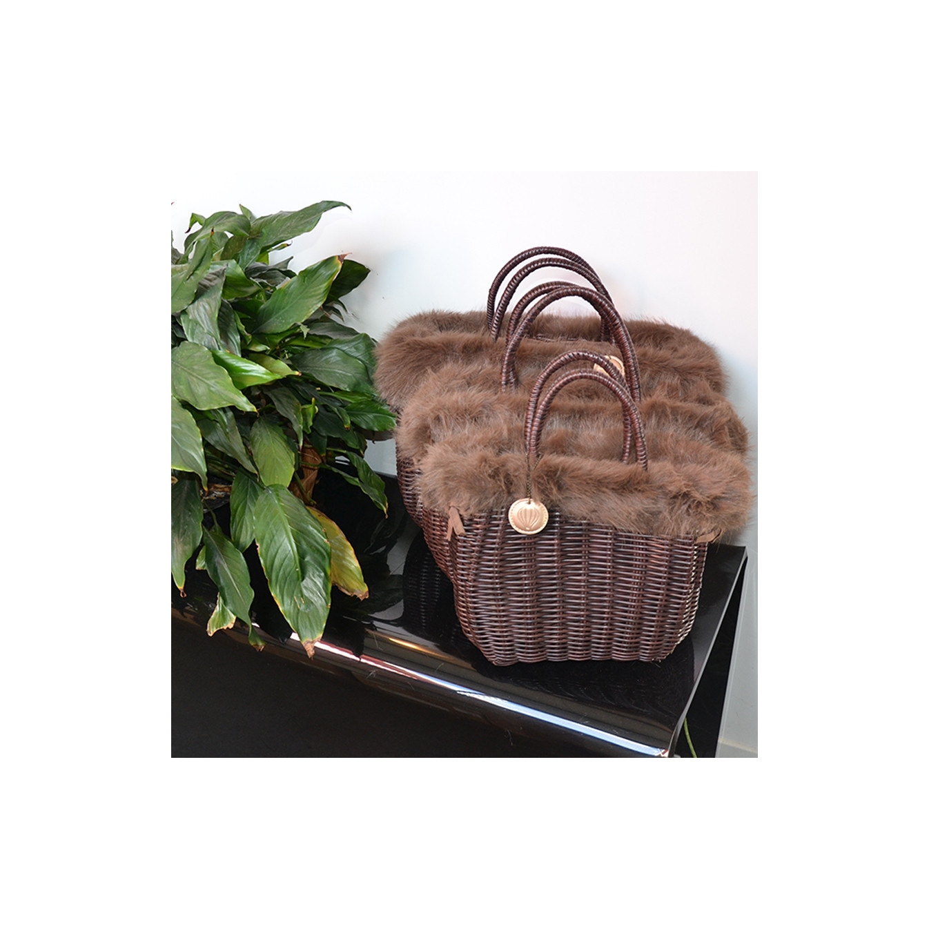 Le Voyage en Panier Moscopelli Small Cabas Brown