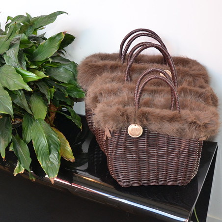 Le Voyage en Panier Moscopelli Small Cabas Brown