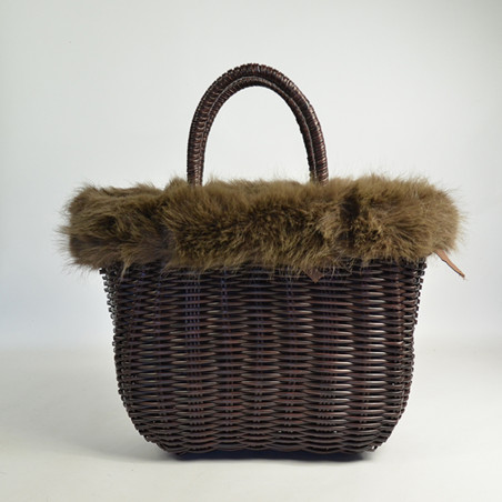 Le Voyage en Panier Moscopelli Small Cabas Marron dos