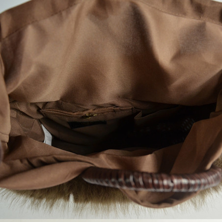 Le Voyage en Panier Moscopelli Small Cabas Marron ouvert