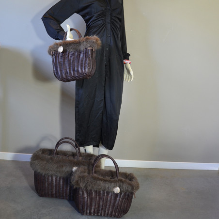 Le Voyage en Panier Moscopelli Small Cabas Brown