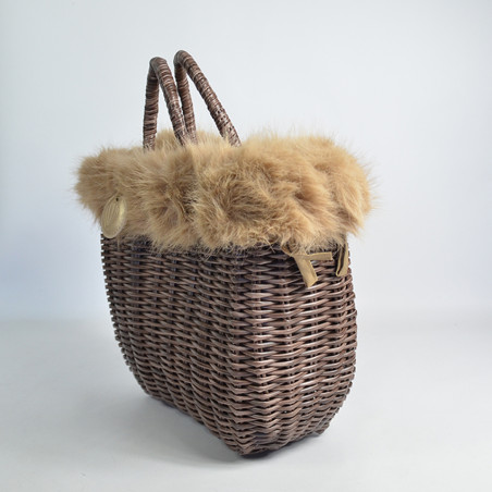 Le Voyage en Panier Moscopelli Small Cabas Taupe
