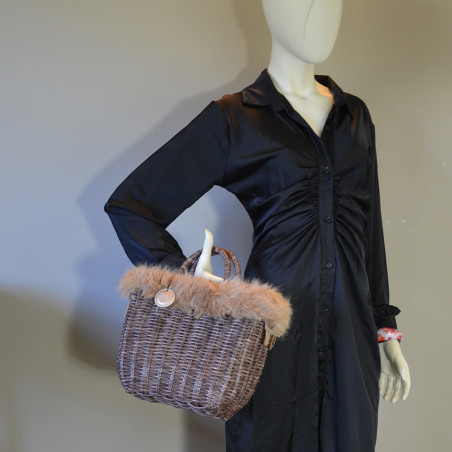 Le Voyage en Panier Moscopelli Small Cabas Taupe