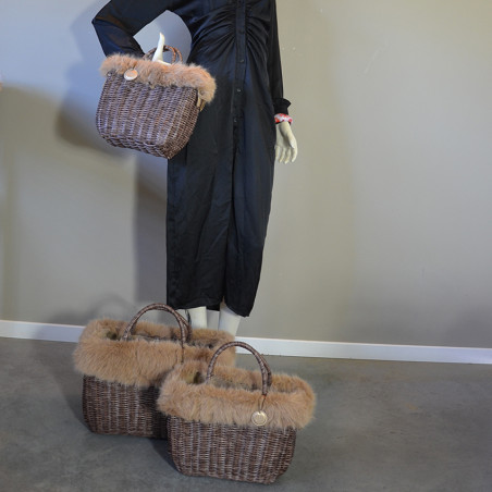 Le Voyage en Panier Moscopelli Small Cabas Taupe