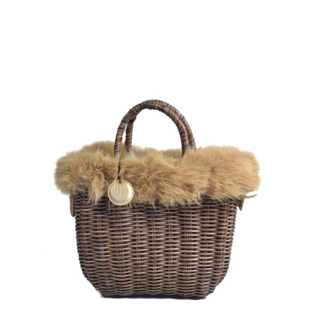 Le Voyage en Panier Moscopelli Small Cabas Taupe