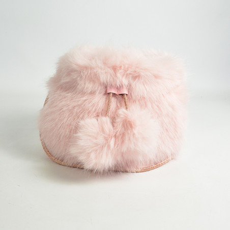 Le Voyage En Panier Panpan Mini Pouch Bag Pink Fur