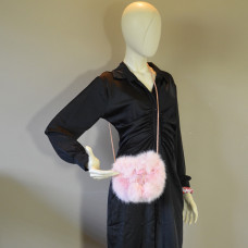 Le Voyage En Panier Panpan Mini Pouch Bag Pink Fur