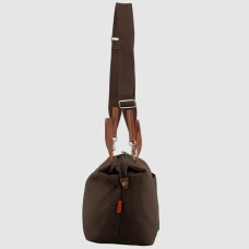 Jump Uppsala Soft Sac Weekend 45cm Chocolat bandoulière épaule profil