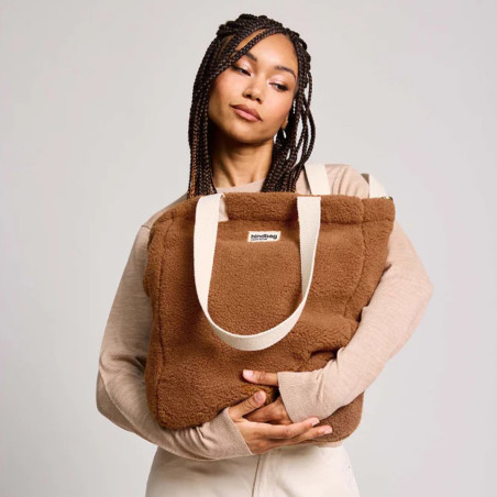 Hindbag Paul Tote Bag and Teddy Faux Fur Shopping Bag