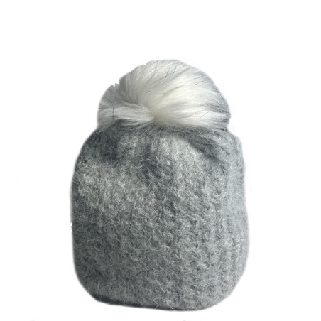 Fonem Polar Soft Beanie with Grey Pom