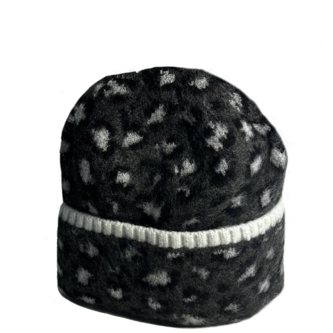 Fonem Wild Dream Reversible Leopard Print Beanie Anthracite