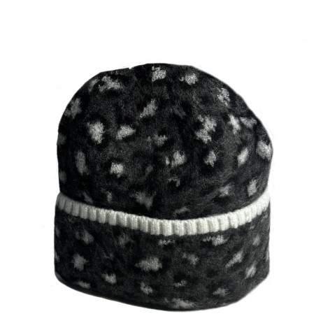 Fonem Wild Dream Reversible Leopard Print Beanie Anthracite