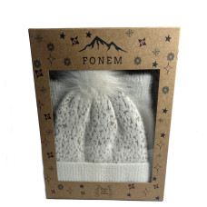 Fonem Gloves, Scarf & Sequin Beanie Set