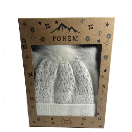 Fonem Gloves, Scarf & Sequin Beanie Set