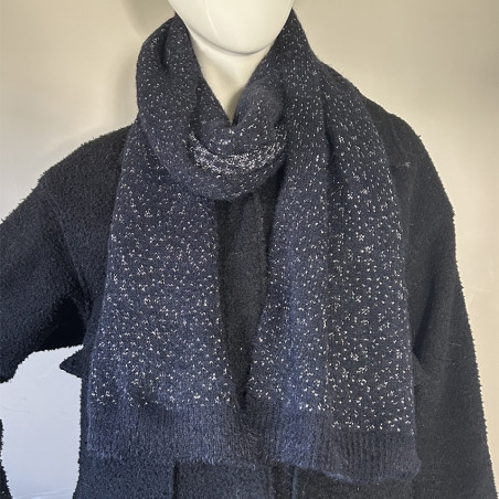 Fonem Gloves, Scarf & Sequin Hat Set Black