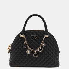 Guess Everlee Sac A Main Matelassé Et Charms Black face