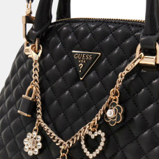 Guess Everlee Sac A Main Matelassé Et Charms Black details