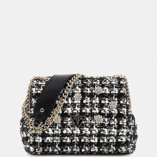 Guess Everlee Mini Shoulder Bag Tweed Black Multi
