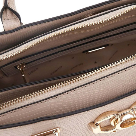 Guess Salinge Sac A Main Taupe ouvert