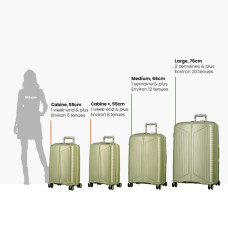 Jump EV24 Valise 66cm 4 Roues Extensible Marine tailles