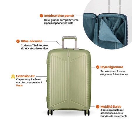Jump Evae 76cm Cabin Suitcase 4 Wheels Expandable Marine