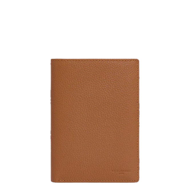 Le Tanneur Charles Grand Wallet 2 Flaps Grained Tan Leather