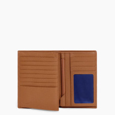 Le Tanneur Charles Grand Wallet 2 Flaps Grained Tan Leather