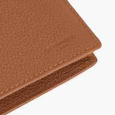 Le Tanneur Charles Grand Wallet 2 Flaps Grained Tan Leather