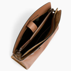 Le Tanneur Emie Shoulder Bag Maxi Smooth and Nubuck Tan