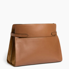 Le Tanneur Emie Sac Porté Epaule Maxi Cuir Lisse Et Nubuck Tan dos