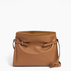 Le Tanneur Emie Shoulder Bag Maxi Smooth and Nubuck Tan