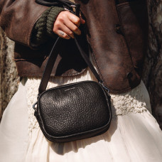 Ateliers Fourès Baroudeuse Shoulder Bag Aura Bubble U122 Black