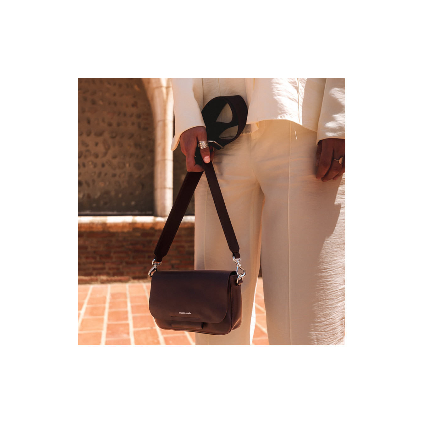 Ateliers Fourès Calista Classic Small Crossbody Shoulder Bag H150 C...
