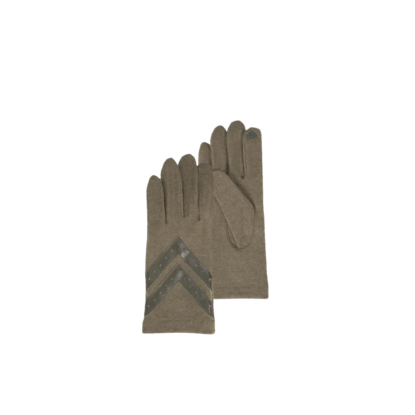 Isotoner Gants Tactiles Pour Femme En Laine Kaki