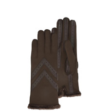 Isotoner Women's Stretch Fabric Touchscreen Gloves for Women Brown