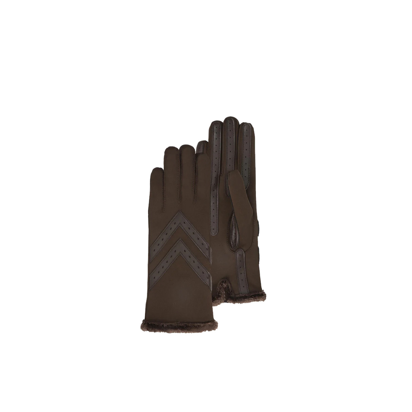 Isotoner Women's Stretch Fabric Touchscreen Gloves for Women Brown