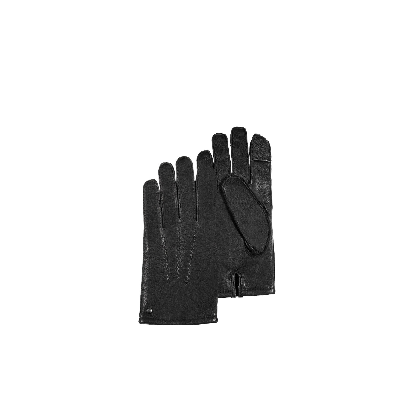 Isotoner Men's Leather Touch Gloves Size S Black