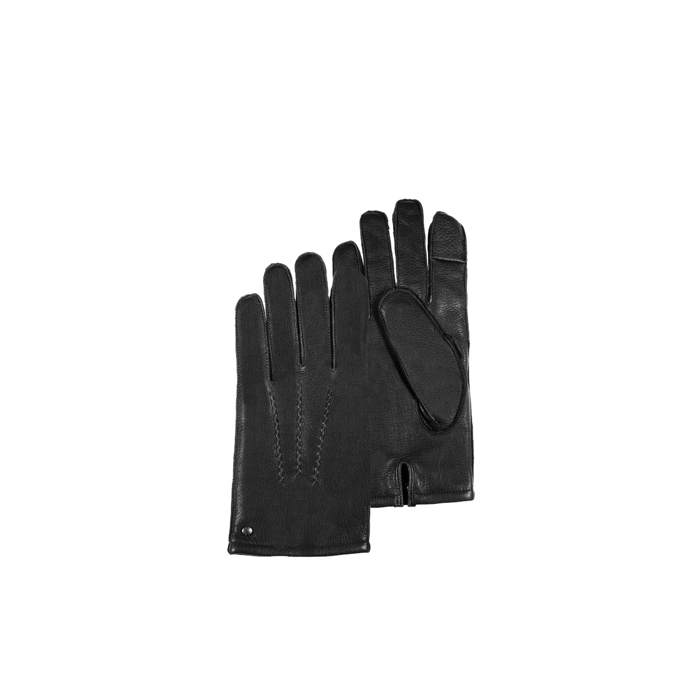 Isotoner Men's Leather Touch Gloves Size M Black