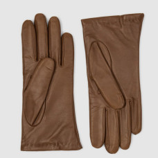 Lancaster Women's Smooth Lambskin and Cashmere Gloves Size 7.5 Camel