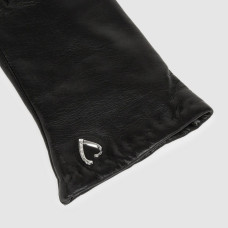 Lancaster Women's Smooth Lambskin and Cashmere Gloves Size 7.5 Black