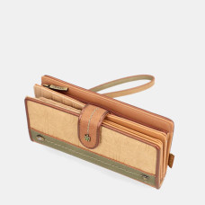 Anekke Butterfly Grand Wallet 3 Flaps Faux Cuir Beige