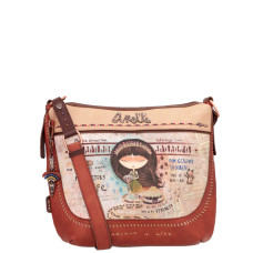 Anekke Menire Shoulder Bag in Rust-colored Faux Leather