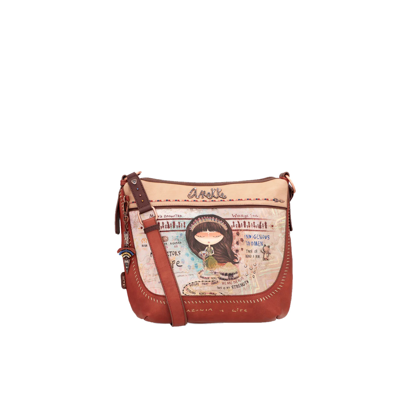 Anekke Menire Sac Bandoulière En Simili Cuir Rouille