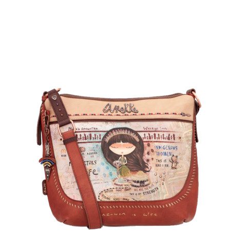 Anekke Menire Sac Bandoulière En Simili Cuir Rouille