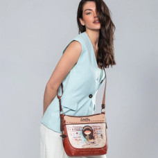 Anekke Menire Shoulder Bag in Rust-colored Faux Leather