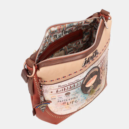 Anekke Menire Sac Bandoulière En Simili Cuir Rouille ouvert