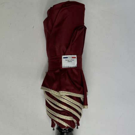 Piganiol x Arec Nut Folding Umbrella for Women Bordeaux / Gold Bias