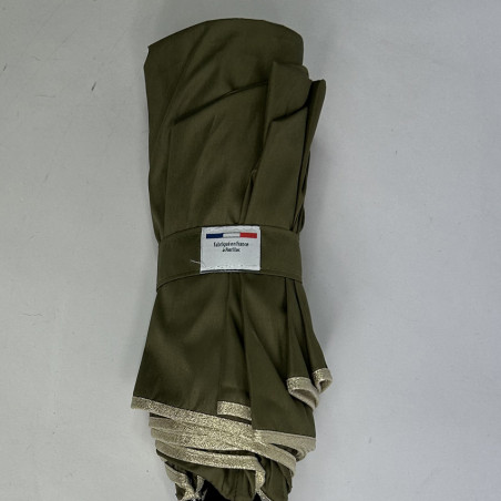 Piganiol x Arec Nut Folding Umbrella for Women Khaki / Gold Bias